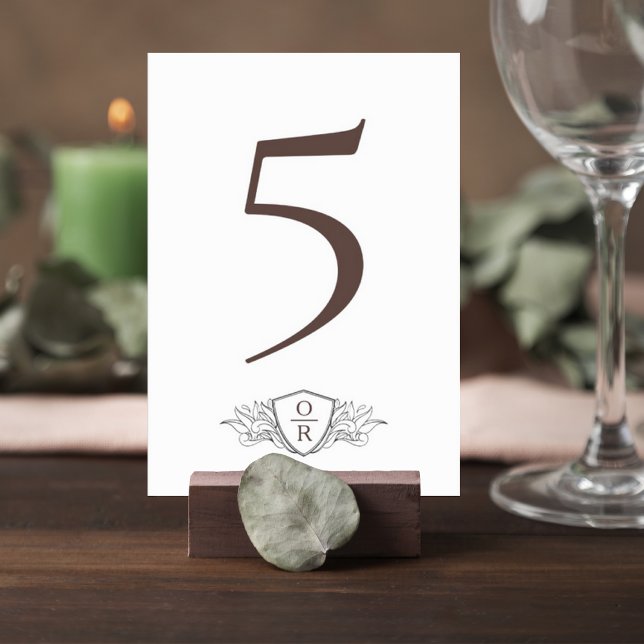 Classic Wedding Reception Table Number Card (Creator Uploaded)