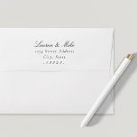 Classic Wedding Return Address Envelope<br><div class="desc">Custom-designed wedding return address envelope featuring simple classic design.</div>