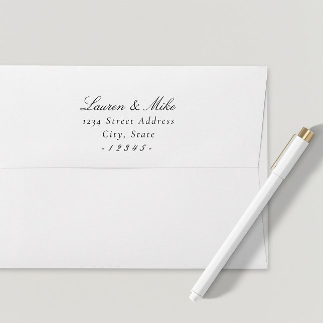 Classic Wedding Return Address Envelope (Creator Uploaded)