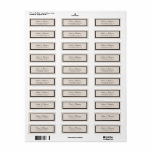 Classic Wedding Return Address Label
