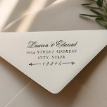Classic Wedding Return Address Self-inking Stamp<br><div class="desc">Custom-designed wedding return address stamp featuring vintage classic style script with flourish elements.</div>
