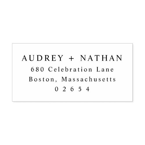 Classic Wedding Return Address Self_inking Stamp