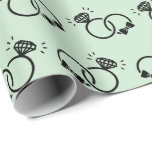Classic Wedding Rings Design Light Green Seamless Wrapping Paper<br><div class="desc">"Classic Wedding Rings Design Light Green Seamless Wrapping Paper" features intertwined wedding rings,  symbolizing unity and commitment,  ideal for wrapping bridal shower or wedding gifts with a romantic touch.</div>