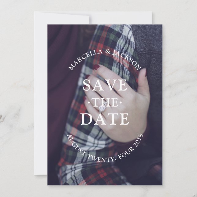 Classic Wedding Save the Date (Front)