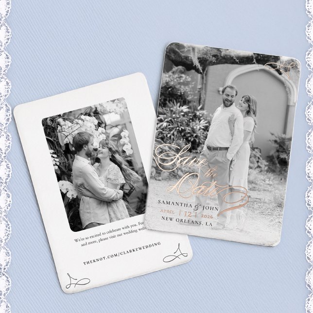 Classic Wedding Save the Date Foil Invitation (Creator Uploaded)