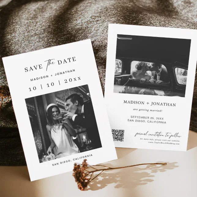 Classic Wedding Save the Date Invitation
