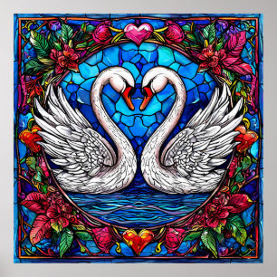 Classic Wedding Swans Love Unity 🦢💍🌿✨ Poster