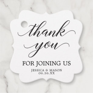 Classic Wedding Thank You Favor Tag