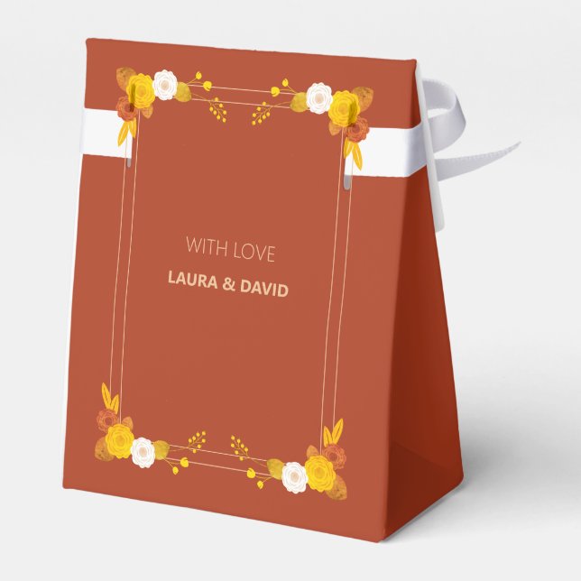 Classic Wedding Theme  Favor Boxes (Back Side)