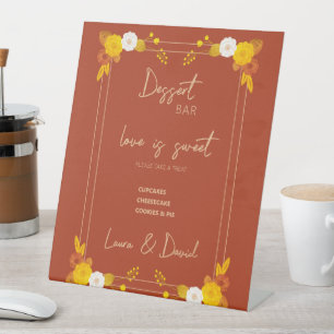 Classic Wedding Theme Pedestal Sign