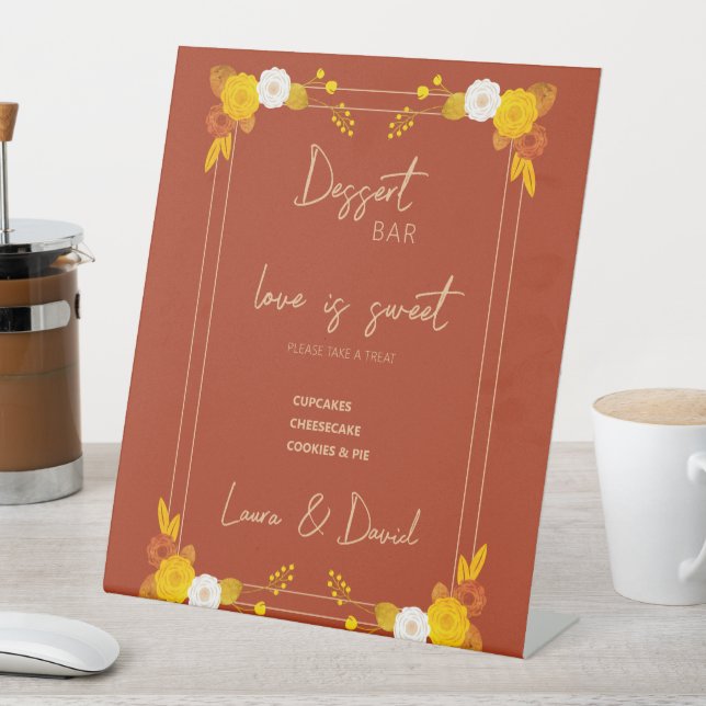 Classic Wedding Theme  Pedestal Sign (In SItu)