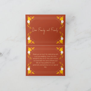 Classic Wedding Theme  Thank You Card