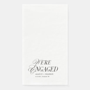 Classic We're Engaged Engagement Party Paper Guest Towels