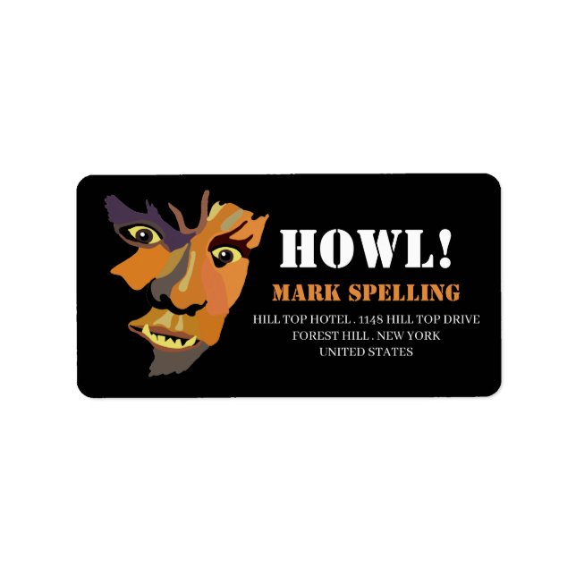 Classic Werewolf, Halloween Label (Front)