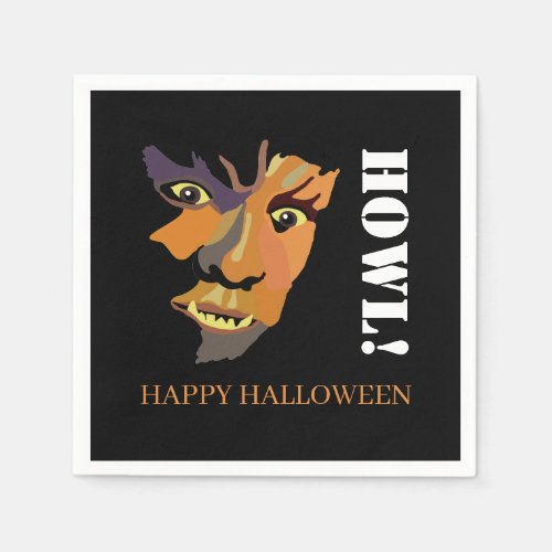 Classic Werewolf  Happy Halloween Napkins