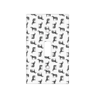 Classic Western Horses CUSTOM BACKGROUND COLOR Light Switch Cover