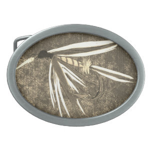 Classic wet fly pattern for trout and bass fishing belt buckle