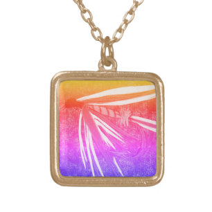 Classic wet fly pattern for trout and bass fishing gold plated necklace