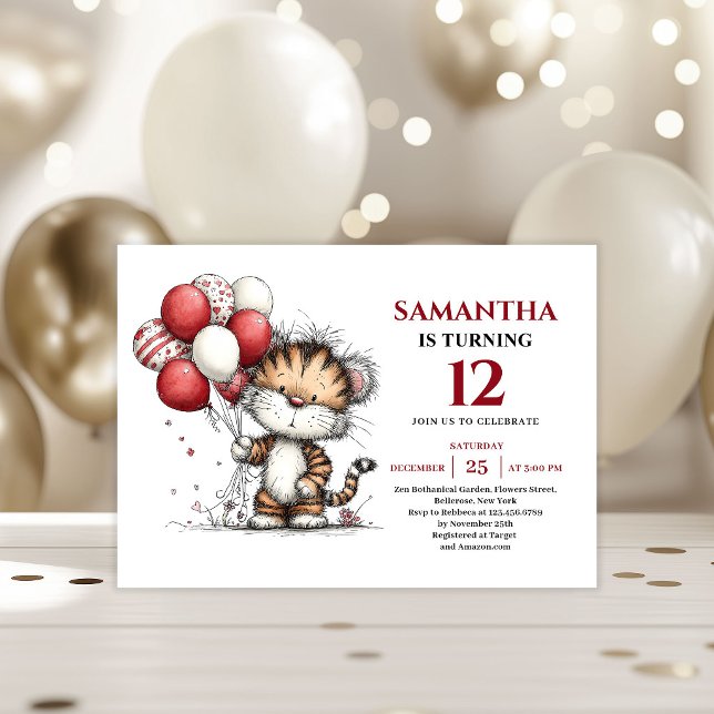 Classic whimsical animals art kids birthday invite (Classic whimsical animals art kids birthday invitation

)