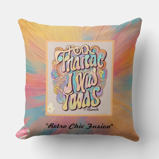 "Classic Whimsy" Throw Pillow (Front)