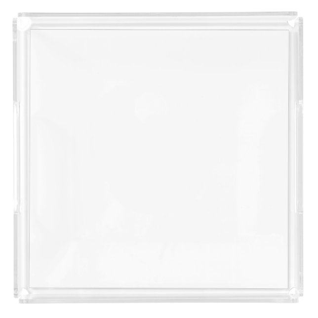 Classic White Acrylic Serving Tray (Front)