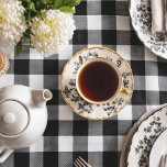 Classic White and Black Buffalo Plaid Fabric