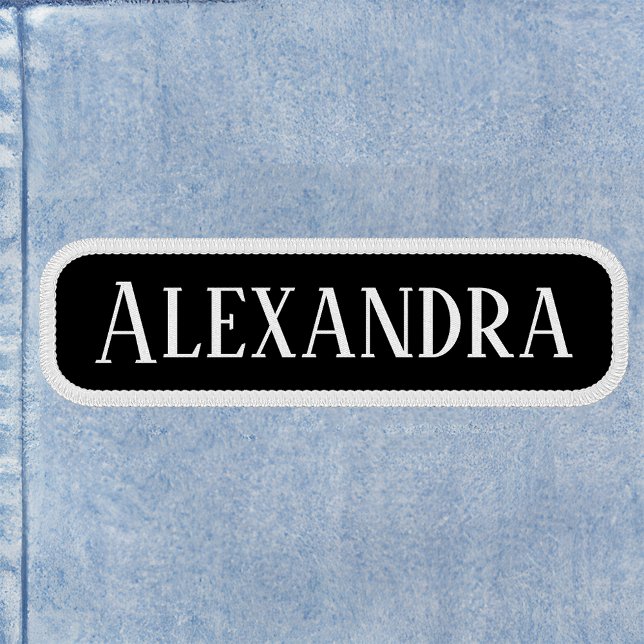 Classic White and Black Rectangular Patch (Creator Uploaded)