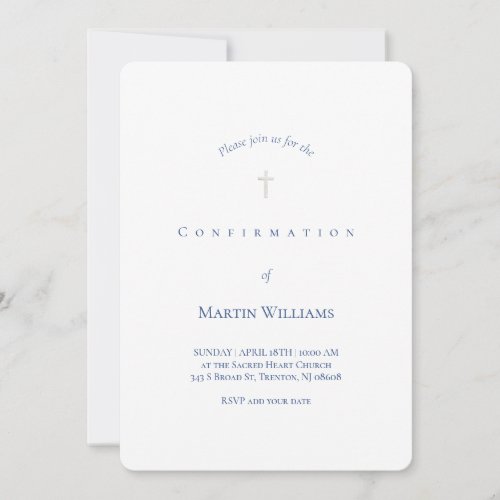 classic white and blue Confirmation