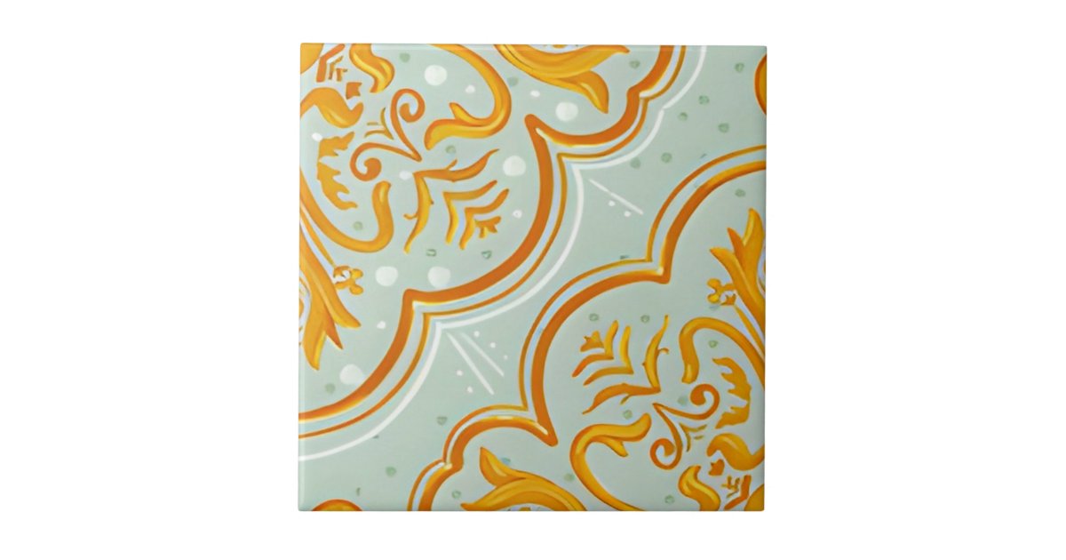 classic white and gold wall tiles Zazzle