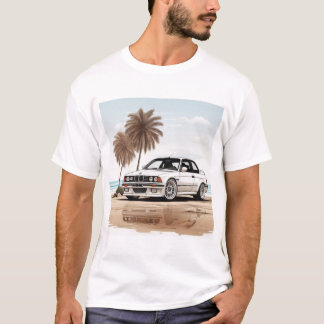 Classic White BMW M3 Tee - Timeless Beach Style