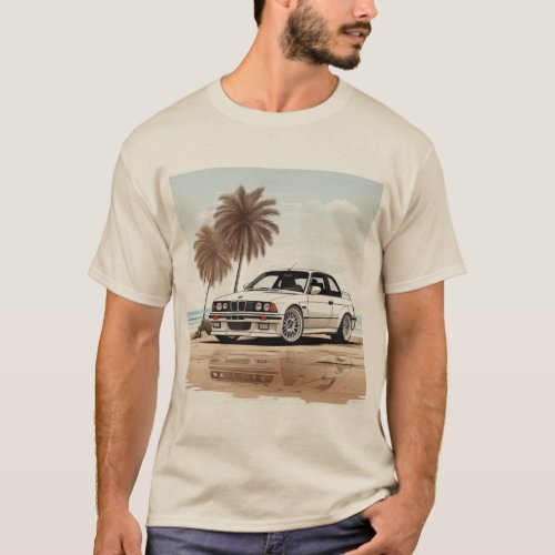 Classic White BMW M3 Tee _ Timeless Beach Style