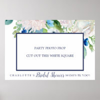 Classic White Bridal Shower Photo Prop Frame