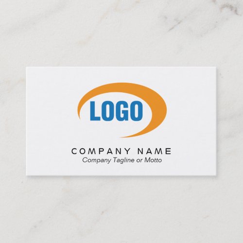 Classic White Business Card With Logo