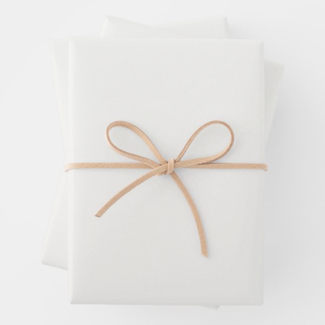 Classic White CUSTOM Wrapping Paper Sheets (In situ)