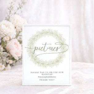 Classic White Flowers Bridal Shower Pictures  Poster