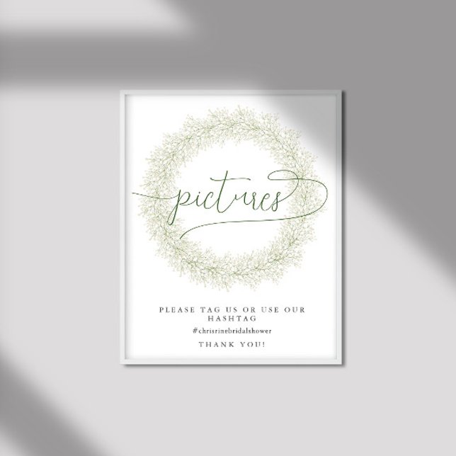 Classic White Flowers Bridal Shower Pictures  Poster (Creator Uploaded)