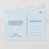 Classic White Flowers | Navy Thank You Postcard (Back)