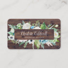 Classic White Flowers | Rustic Business Card