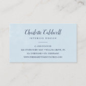 Classic White Flowers | Rustic Business Card (Back)