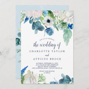 Classic White Flowers The Wedding Of Invitation