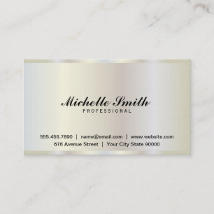 Classic White Gold Business Card