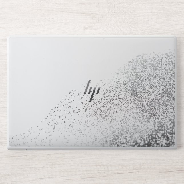 Classic White Gold Glitter Hp Laptop Skin (Front)