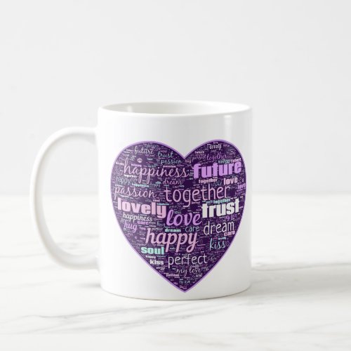 Classic White Heart Cup 325 ml Coffee Mug