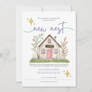 Classic White House Warming Invite Card