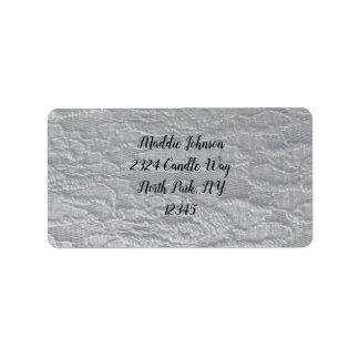 Classic White Lace Address Label