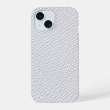 Classic White Leather Textured Phone Case