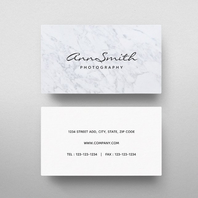 Classic White Marble Business Card (Creator Uploaded)