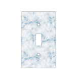Classic White Marble W Fine Blue Veins Light Switch Cover at Zazzle