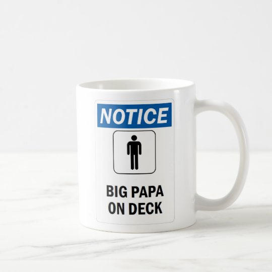 Classic White Mug Big Papa on Deck