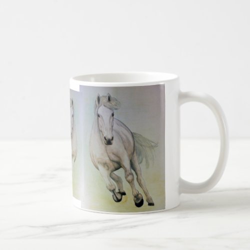 Classic White Mug  White Horse
